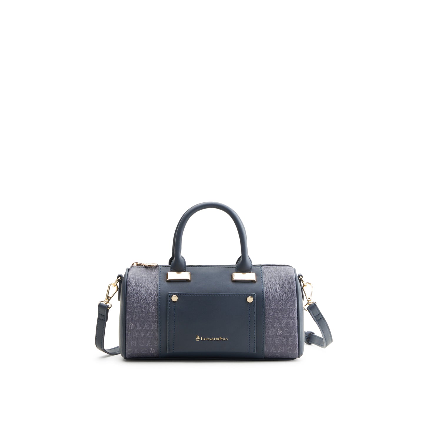 Cortney Monogram Barrel Top-Handle Bag