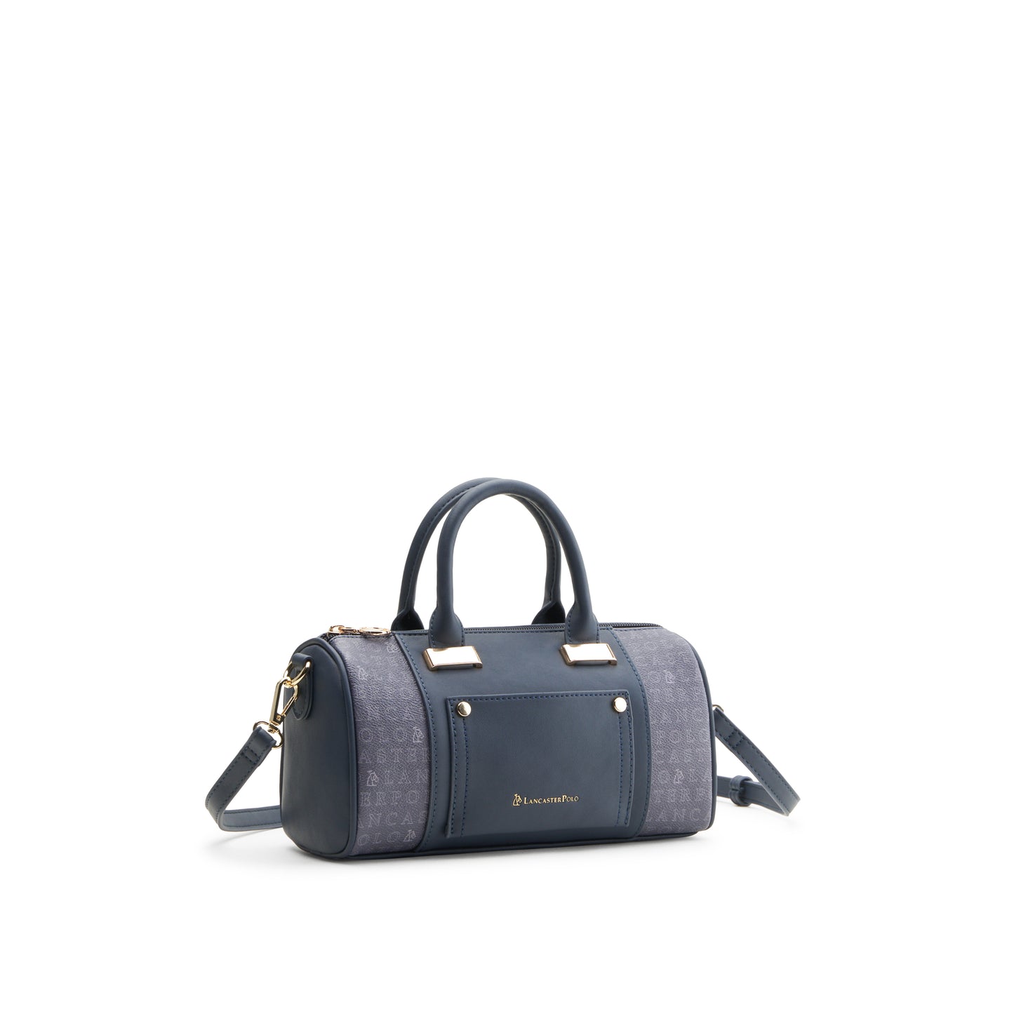 Cortney Monogram Barrel Top-Handle Bag