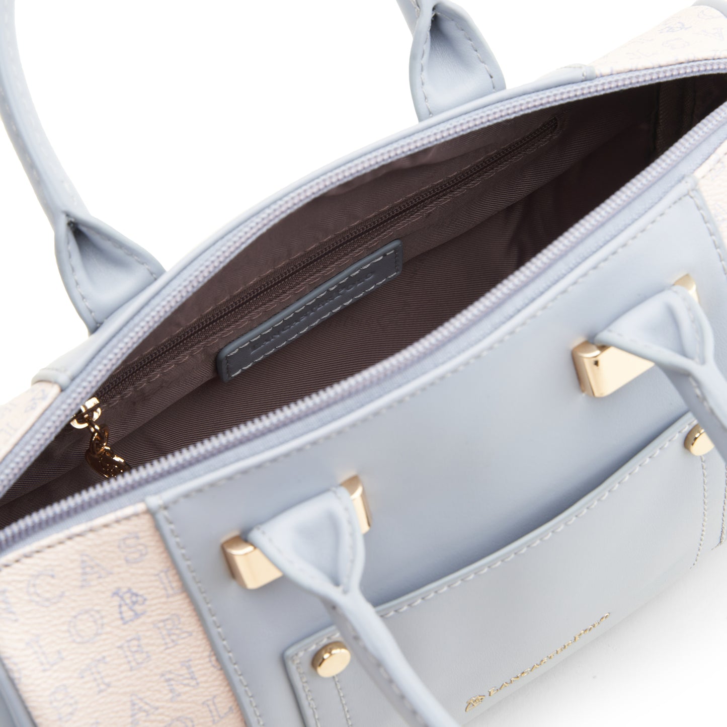 Cortney Monogram Barrel Top-Handle Bag