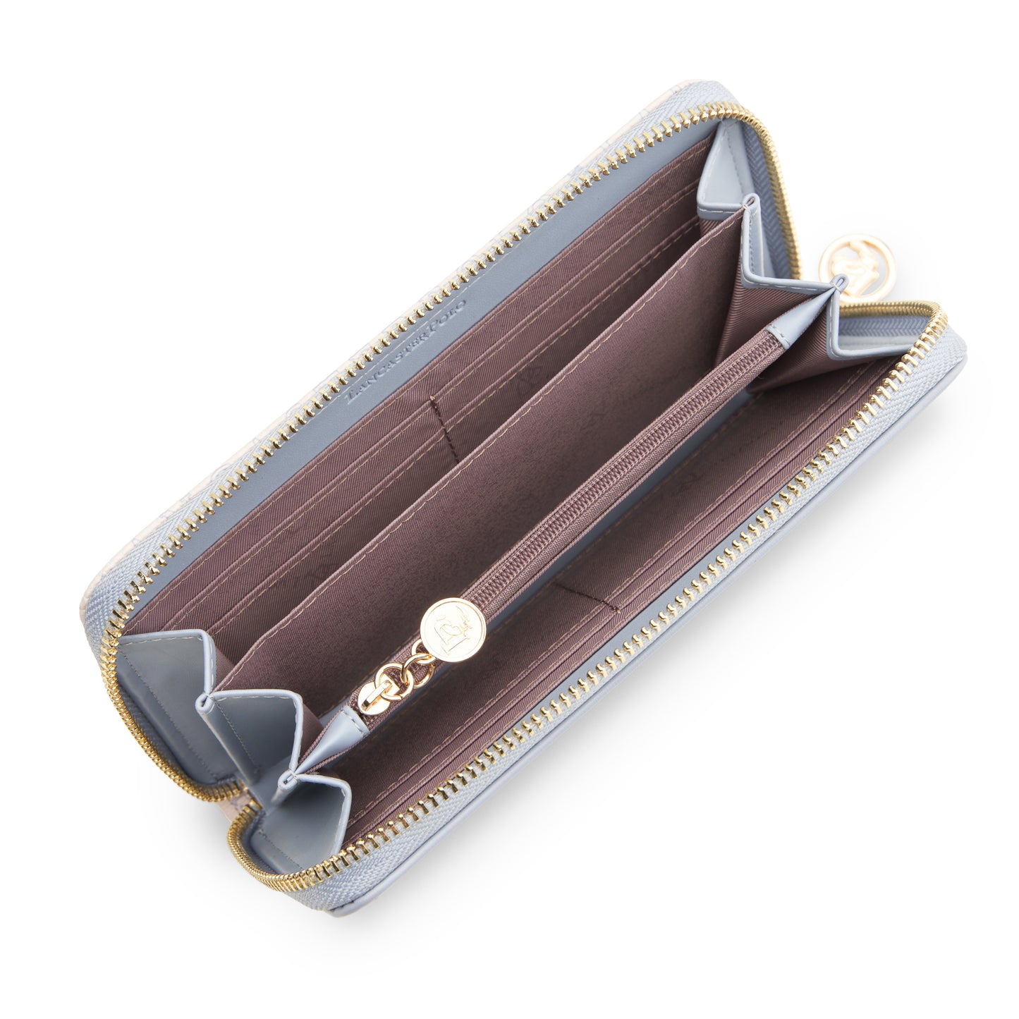 Cortney Monogram Zip Long Wallet